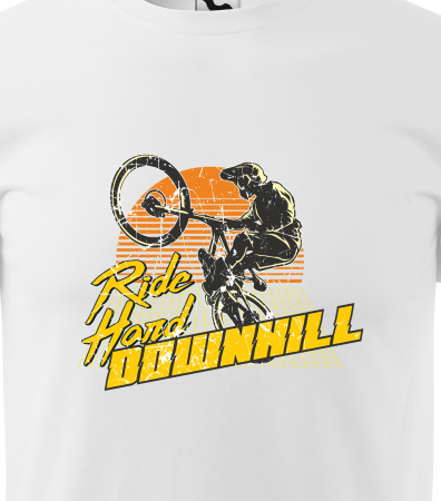 Tricou pentru biciclisti de downhill, idee de cadou, Ride Hard Downhill [1]