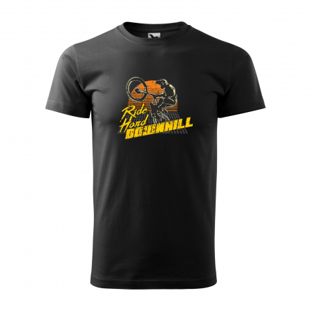 Tricouri biciclisti downhill - Tricou pentru biciclisti de downhill, idee de cadou, Ride Hard Downhill