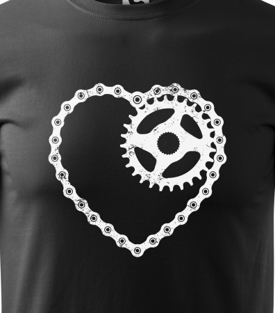 Tricou pentru biciclisti, idee de cadou, Chain Heart [1]