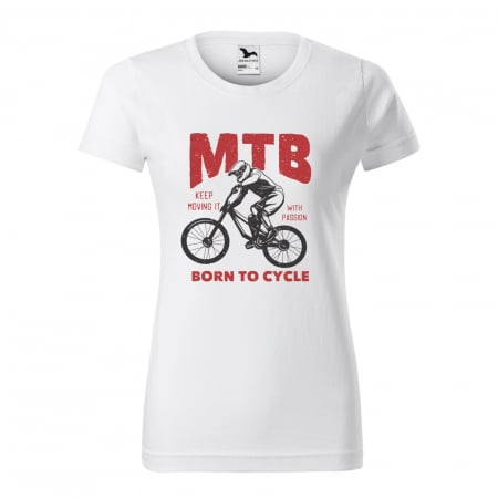 Tricouri biciclisti MTB - Tricou pentru biciclisti MTB, idee de cadou, Born to Cycle MTB