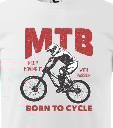 Tricou pentru biciclisti MTB, idee de cadou, Born to Cycle MTB [1]