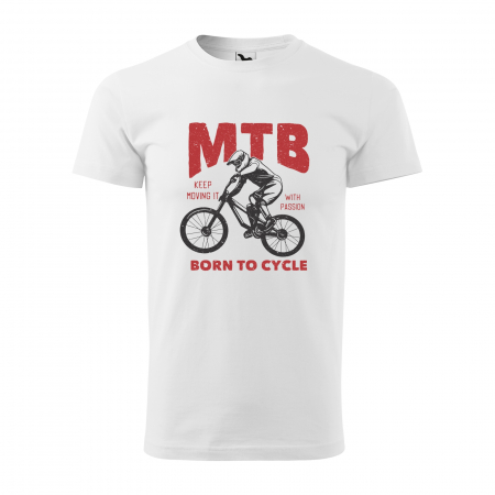 Tricouri biciclisti - Tricou pentru biciclisti MTB, idee de cadou, Born to Cycle MTB