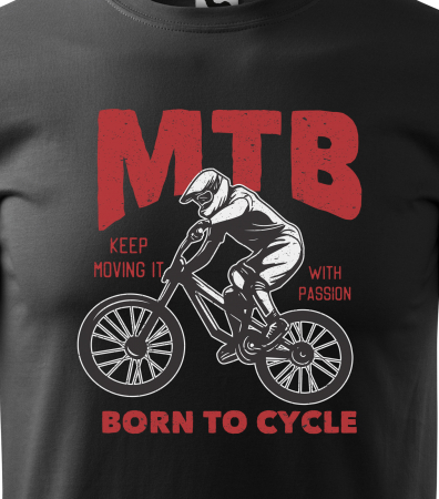 Tricou pentru biciclisti MTB, idee de cadou, Born to Cycle MTB [1]
