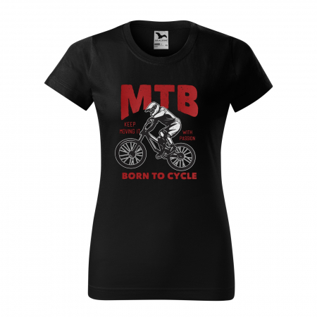 Tricouri biciclisti MTB - Tricou pentru biciclisti MTB, idee de cadou, Born to Cycle MTB