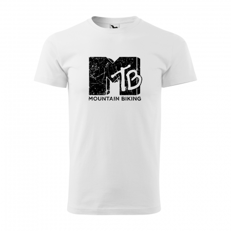 Tricouri biciclisti MTB - Tricou pentru biciclisti MTB, idee de cadou, MTB logo Mountain Biking