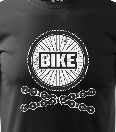 Tricou pentru biciclisti pasionati, idee de cadou, Bike Bones Wheels and Chains [1]