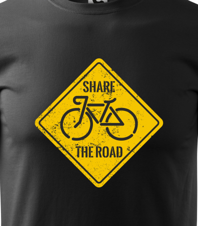 Tricou pentru biciclisti pasionati, idee de cadou, Bike Sign Share the Road [1]