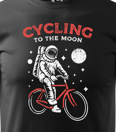 Tricou pentru biciclisti pasionati, idee de cadou, Cycling to the Moon [1]
