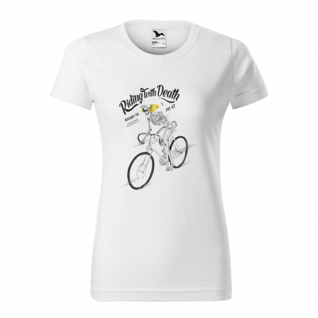 Tricouri biciclisti - Tricou pentru biciclisti pasionati, idee de cadou, Cyclist Riding with Death