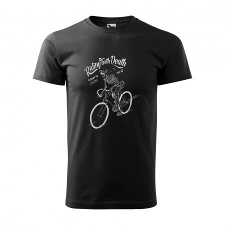 Tricouri biciclisti - Tricou pentru biciclisti pasionati, idee de cadou, Cyclist Riding with Death