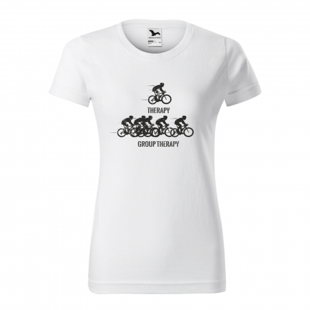 Tricouri biciclisti - Tricou pentru biciclisti pasionati, idee de cadou, Cyclist Therapy vs Group Therapy