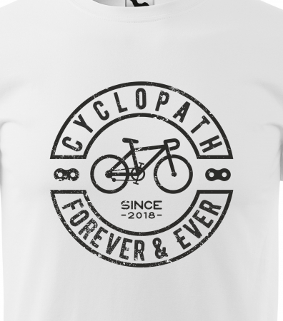 Tricou pentru biciclisti pasionati, idee de cadou, Cyclopath Forever and Ever [1]