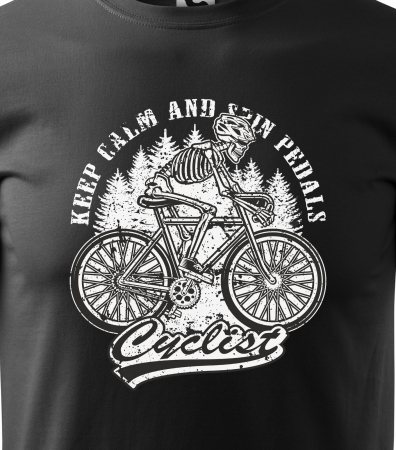 Tricou pentru biciclisti pasionati, idee de cadou, Keep Calm and Spin Pedals [1]