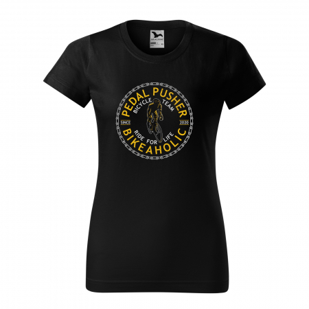 Tricouri biciclisti - Tricou pentru biciclisti pasionati, idee de cadou, Pedal Pusher BikeAholic
