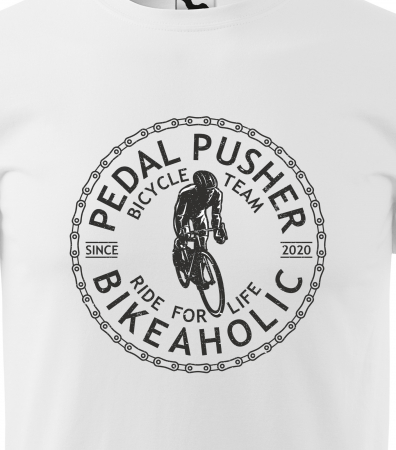 Tricou pentru biciclisti pasionati, idee de cadou, Pedal Pusher BikeAholic [1]