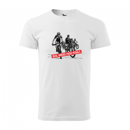 Tricouri biciclisti - Tricou pentru biciclisti pasionati, idee de cadou, Real Riders Push Pedals