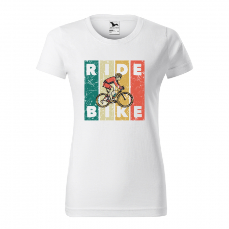 Tricouri biciclisti - Tricou pentru biciclisti pasionati, idee de cadou, Ride Bike Flag