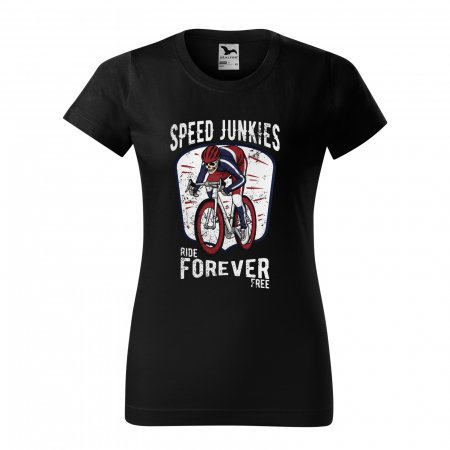 Tricouri biciclisti - Tricou pentru biciclisti pasionati, idee de cadou, Speed Junkies Ride Forever Forever Free