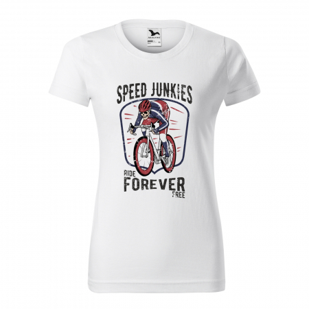 Tricouri biciclisti - Tricou pentru biciclisti pasionati, idee de cadou, Speed Junkies Ride Forever Forever Free