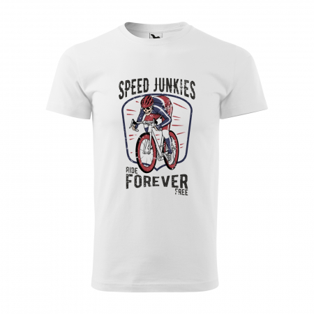 Tricouri biciclisti - Tricou pentru biciclisti pasionati, idee de cadou, Speed Junkies Ride Forever Forever Free