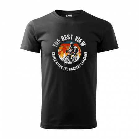 Tricouri biciclisti - Tricou pentru biciclisti pasionati, idee de cadou, The Best View Comes After the Hardest Climb