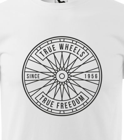 Tricou pentru biciclisti pasionati, idee de cadou, True Wheels True Freedom [1]