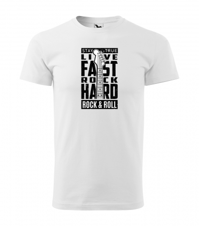 Tricouri music is life - Tricou pentru cei pasionati de muzica, cadoul perfect, Live Fast, Rock Hard
