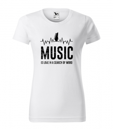 Tricouri music is life - Tricou pentru cei pasionati de muzica, cadoul perfect, Music is Love, In a Search of Word