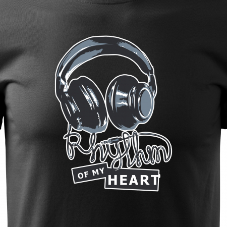 Tricou pentru cei pasionati de muzica, cadoul perfect, Rhythm of my Heart [1]