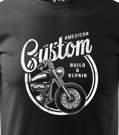 Tricou pentru motociclisti, bikeri, American Custom Build and Repair [1]
