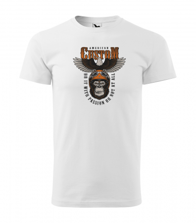 Tricouri motociclisti - Tricou pentru motociclisti, bikeri, American Custom Gorilla