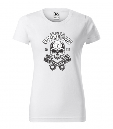 Tricouri motociclisti - Tricou pentru motociclisti, bikeri, American Custom Skull