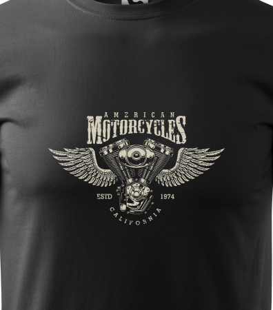Tricou pentru motociclisti, bikeri, American Wings [1]