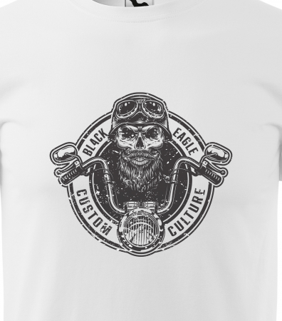 Tricou pentru motociclisti, bikeri, Black Eagle Custom Culture [1]