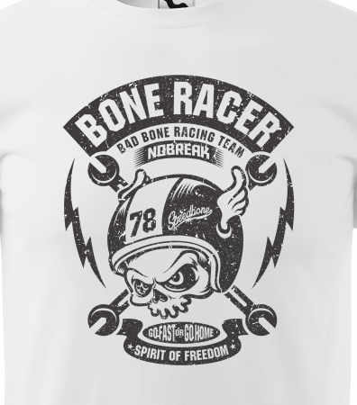 Tricou pentru motociclisti, bikeri, Bone Racer [1]