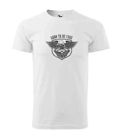 Tricouri motociclisti - Tricou pentru motociclisti, bikeri, Born to be free