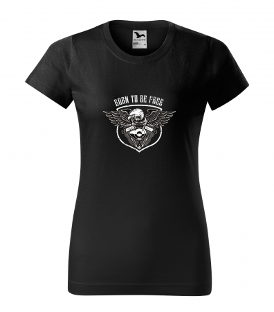 Tricouri motociclisti - Tricou pentru motociclisti, bikeri, Born to be free
