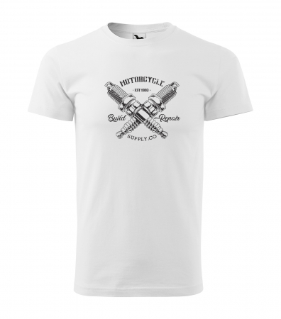 Tricouri motociclisti - Tricou pentru motociclisti, bikeri, Build and Repair Two Sparks