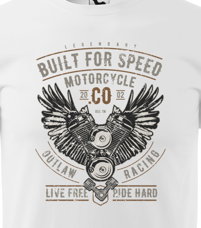 Tricou pentru motociclisti, bikeri, Built for speed [1]