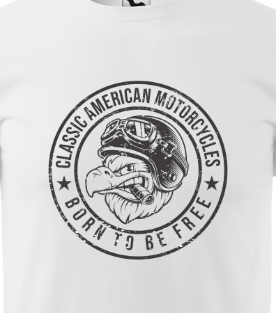 Tricou pentru motociclisti, bikeri, Classic American Eagle [1]
