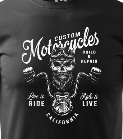 Tricou pentru motociclisti, bikeri, Custom Motorcycles Build and Repair [1]