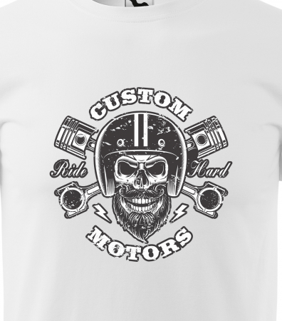 Tricou pentru motociclisti, bikeri, Custom Motors 1 [1]