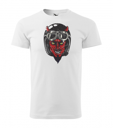 Tricouri motociclisti - Tricou pentru motociclisti, bikeri, Devil Black Helmet
