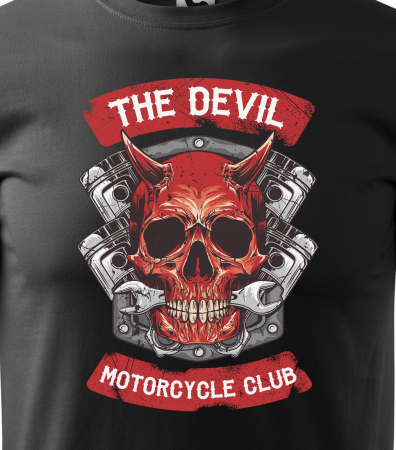 Tricou pentru motociclisti, bikeri, Devil Piston [1]