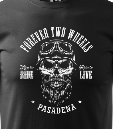 Tricou pentru motociclisti, bikeri, Forever two wheels [1]