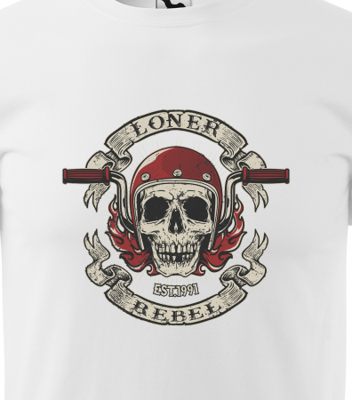 Tricou pentru motociclisti, bikeri, Loner Rebel [1]