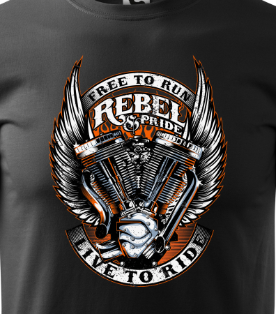 Tricou pentru motociclisti, bikeri, Rebel Pride [1]
