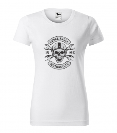 Tricouri motociclisti - Tricou pentru motociclisti, bikeri, Rebel Skull Motorcycle