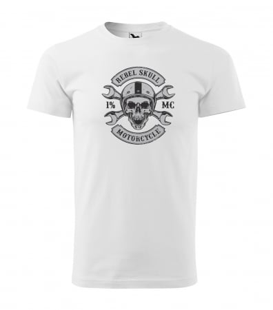 Tricouri motociclisti - Tricou pentru motociclisti, bikeri, Rebel Skull Motorcycle