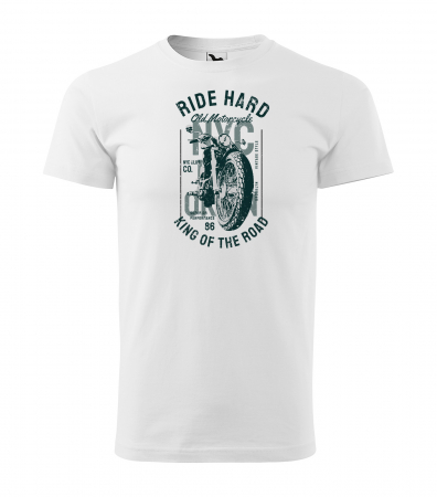 Tricouri motociclisti - Tricou pentru motociclisti, bikeri, Ride Hard Old Motorcycles